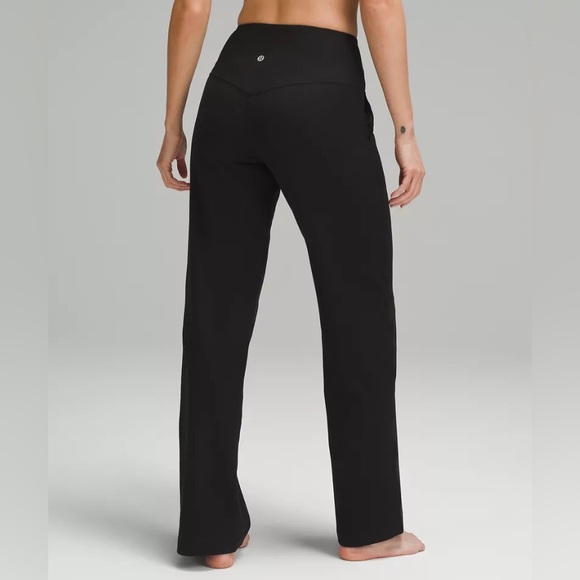 Lululemon Black Align High Rise Ribbed Wide Leg Pants - Picture 3 of 9